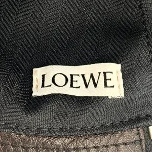 Loewe Black Leather & Cotton Fishermans Hat With Logo Patch Zip Detail & Quilted Loewe | Accessories | Loewe Black Leather Cotton Fishermans  main image 3
